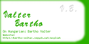 valter bartho business card